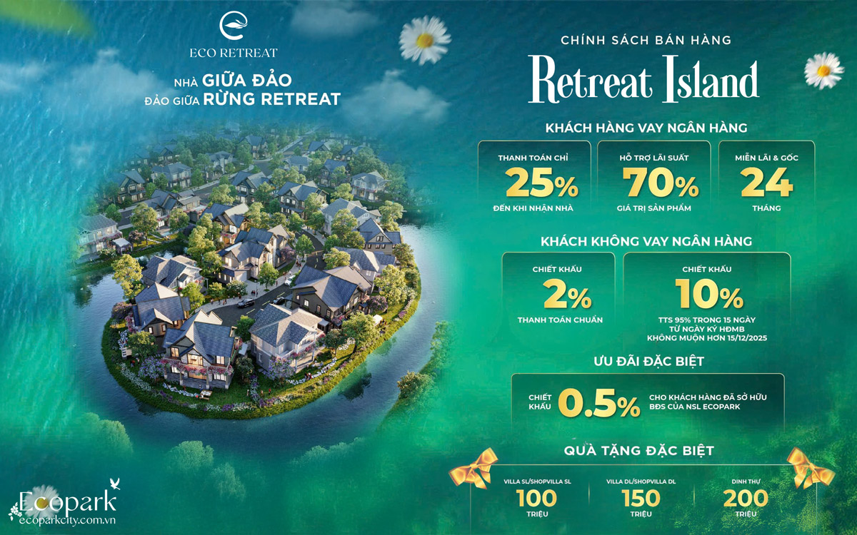 Chính sách ưu đãi Retreat Island
